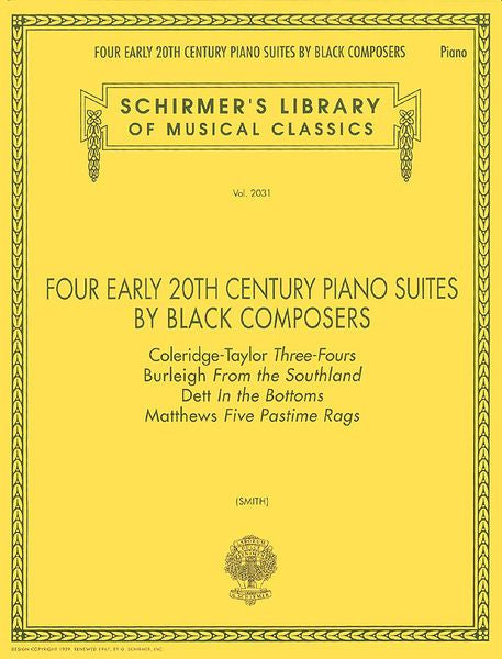 Four Early 20th Century Piano Suites by Black Composers