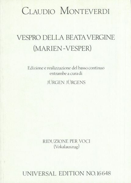 Monteverdi: Vespro della Beata Vergine