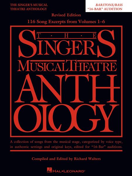 The Singer's Musical Theatre Anthology – Baritone/Bass - 16-Bar Audition (Revised)