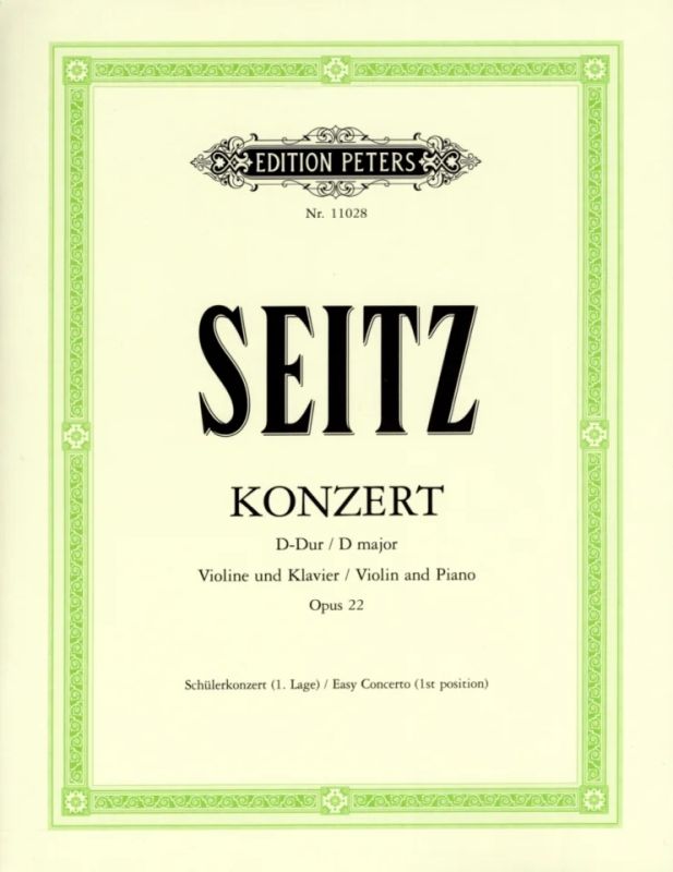 Seitz: Student Concerto No. 5 in D Major, Op. 22