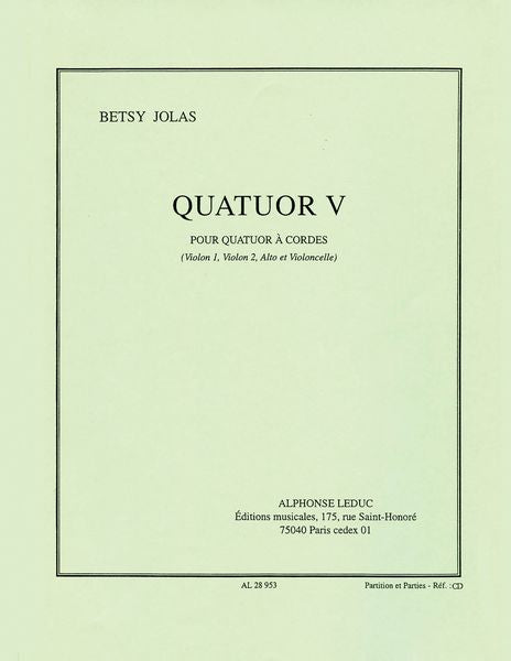 Jolas: String Quartet No. 5