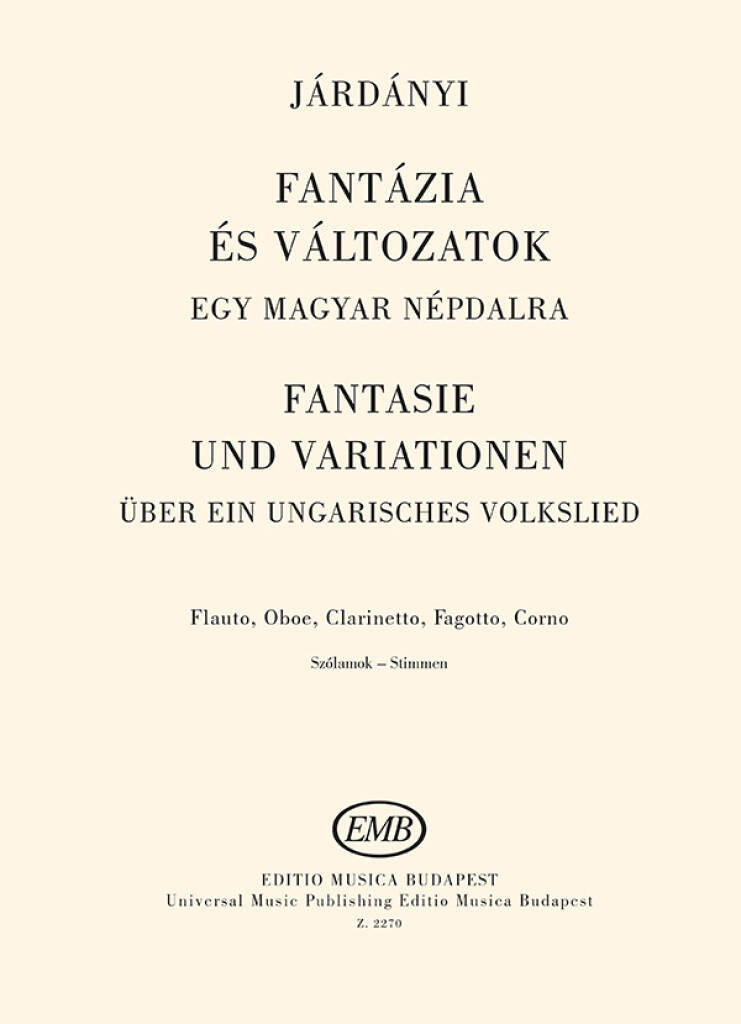 Járdányi: Fantasy and Variations on a Hungarian Folk Song