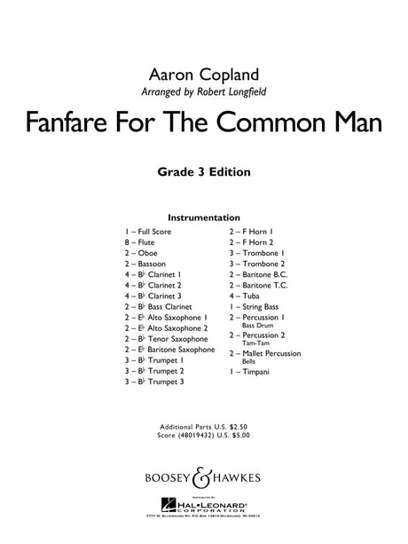 Copland: Fanfare for the Common Man (arr. for band)