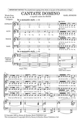 Jenkins: Cantate Domino from Adiemus - arr. for SSATB