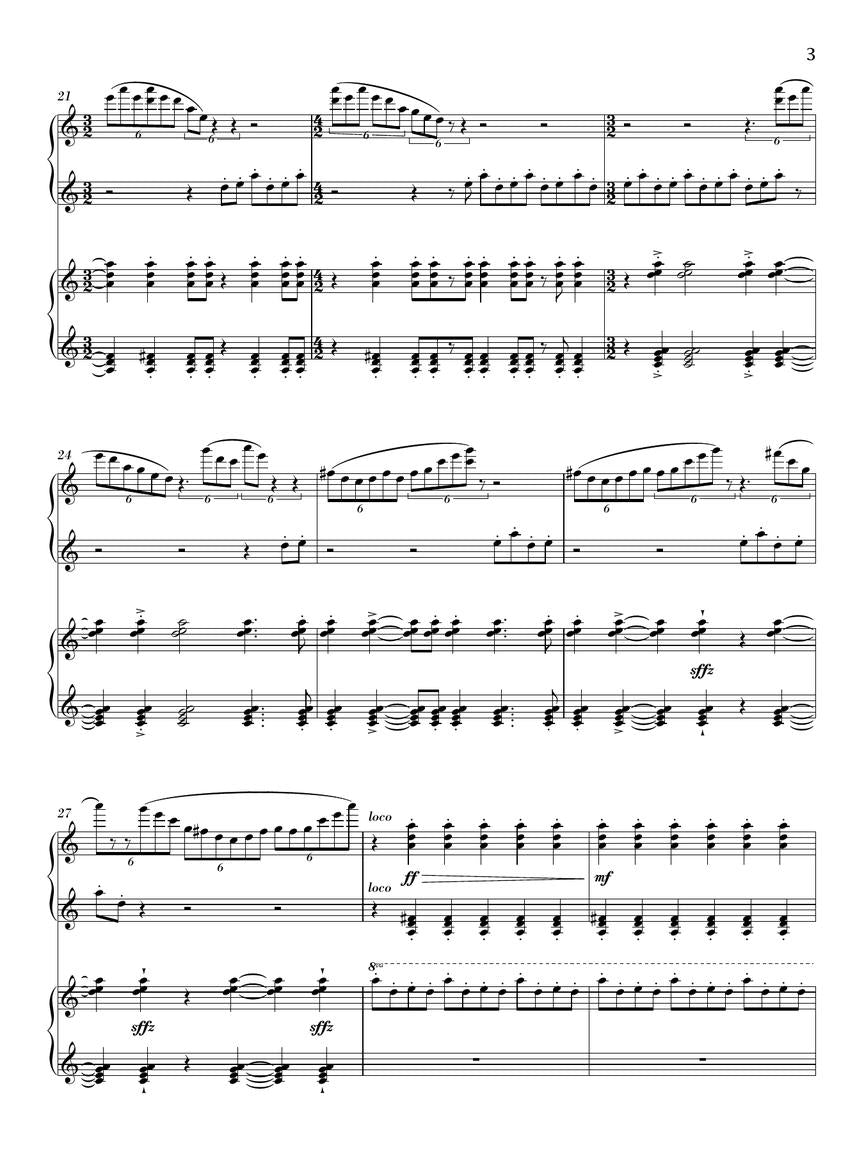 Adams: Short Ride in a Fast Machine (arr. for piano 4-hands)