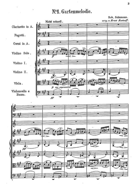 3 Arrangements for Violin & Orchestra from Schumann's, Op. 85