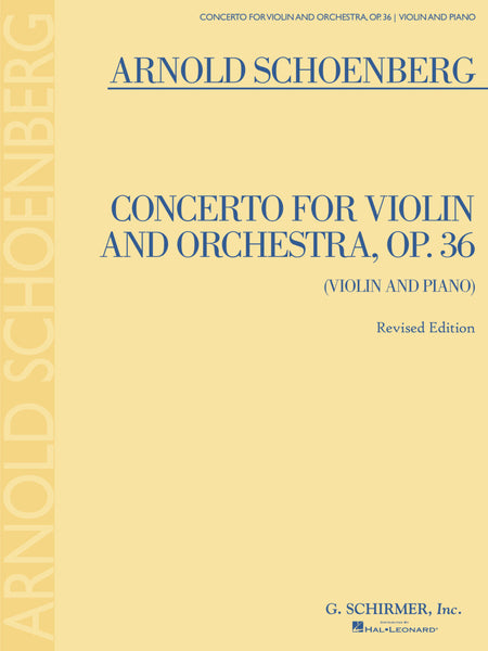 Schoenberg: Violin Concerto, Op. 36 – Ficks Music