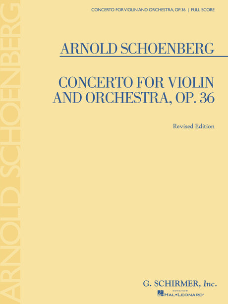 Schoenberg: Violin Concerto, Op. 36