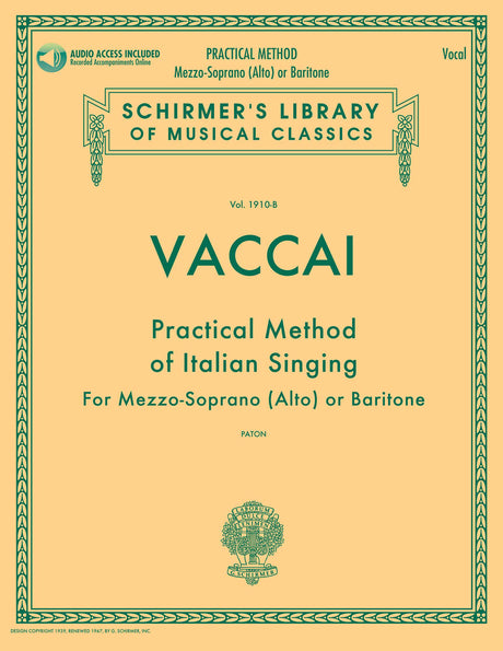 Vaccai: Practical Method of Italian Singing