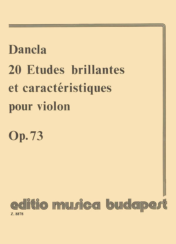 Dancla: 20 Études brillantes, Op. 73