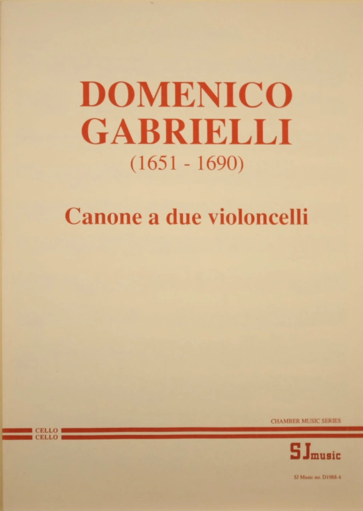 Gabrielli: Canon for 2 Cellos