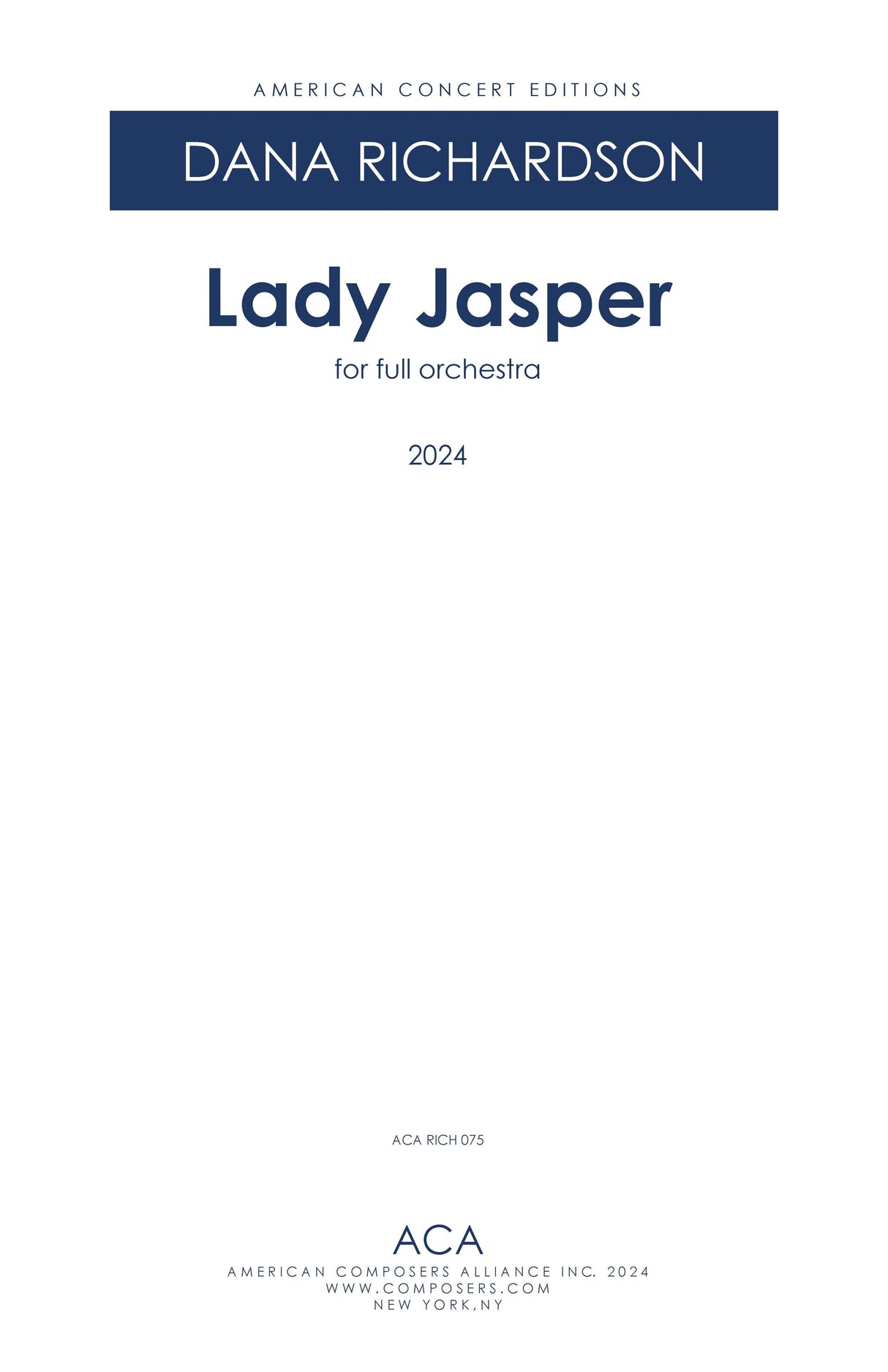 Richardson: Lady Jasper