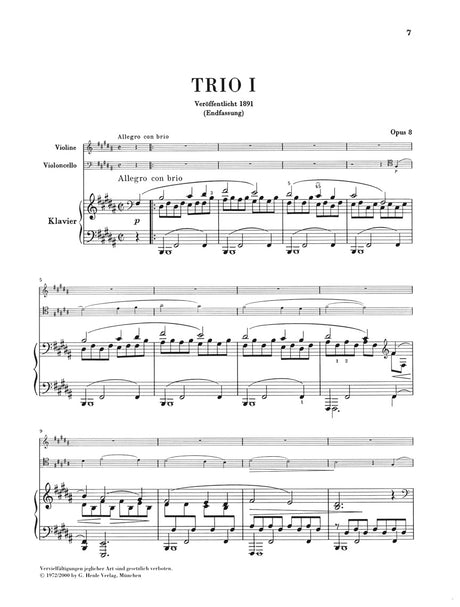 Brahms: Piano Trios