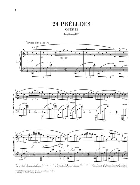 Scriabin: 24 Preludes, Op. 11