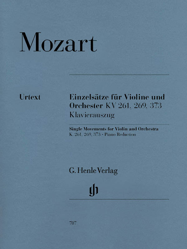 Mozart: Pieces for Violin and Orchestra, K. 261, 269 and 373