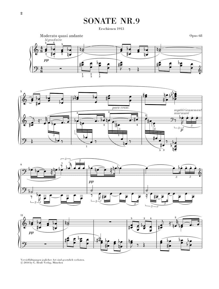 Scriabin: Piano Sonata No. 9, Op. 68