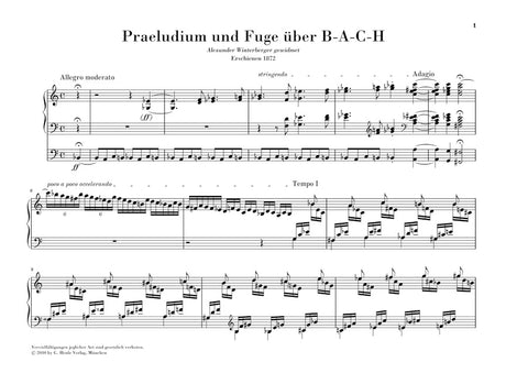 Liszt: Prelude and Fugue on B-A-C-H