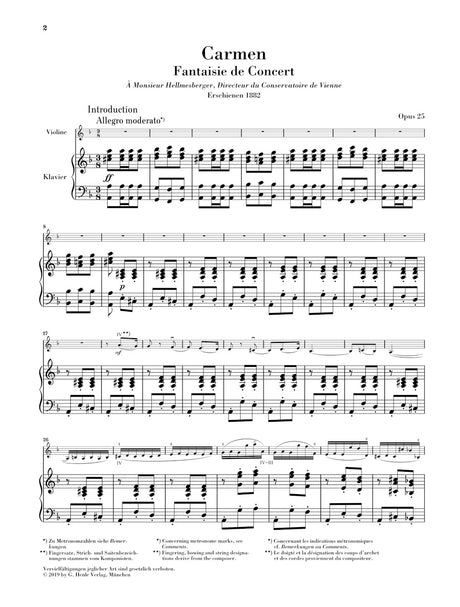 Sarasate: Carmen Fantasy, Op. 25