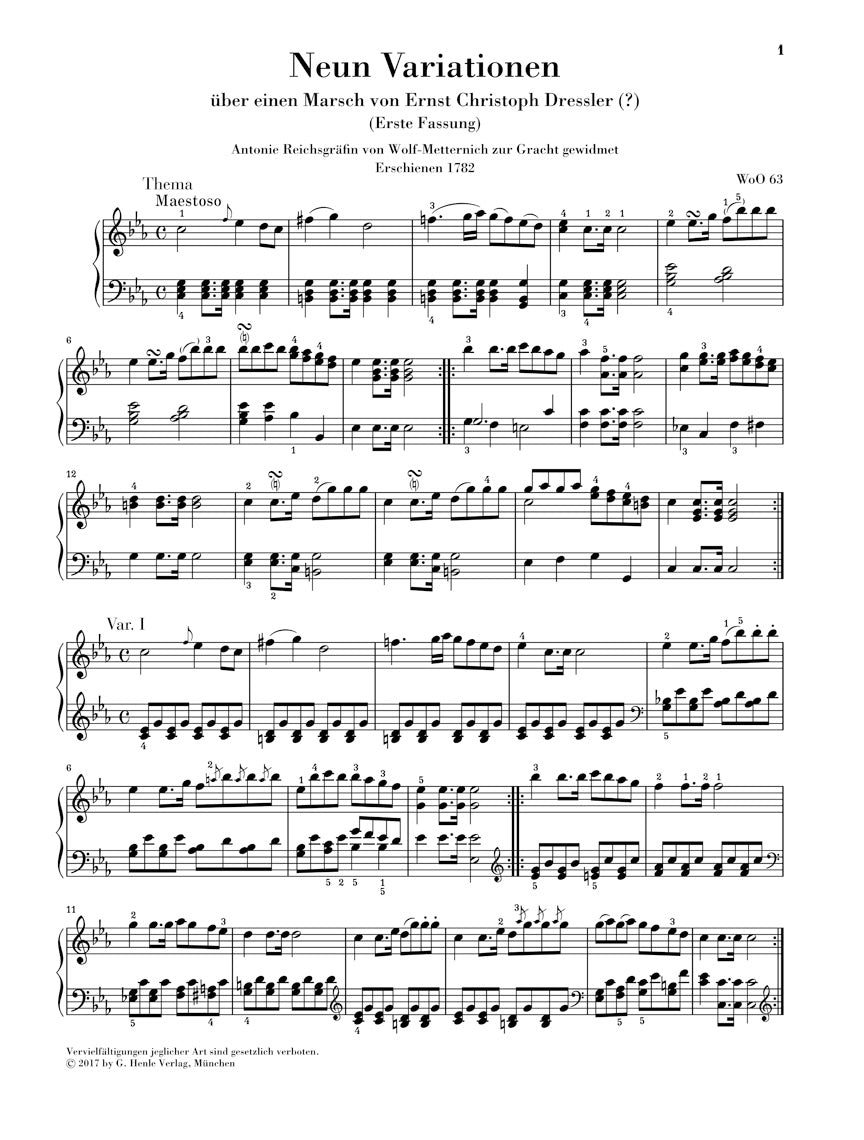 Beethoven: Piano Variations - Volume 1