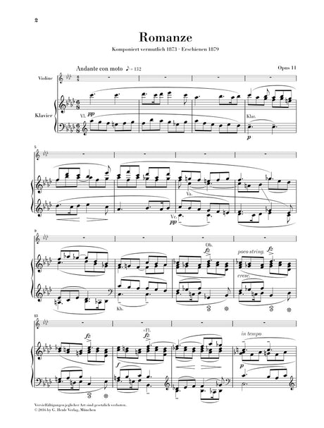 Dvořák: Romance in F Minor, Op. 11