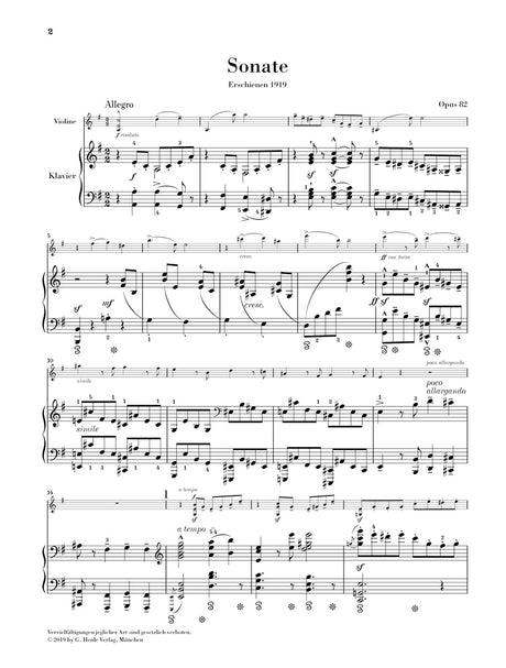 Elgar: Violin Sonata, Op. 82