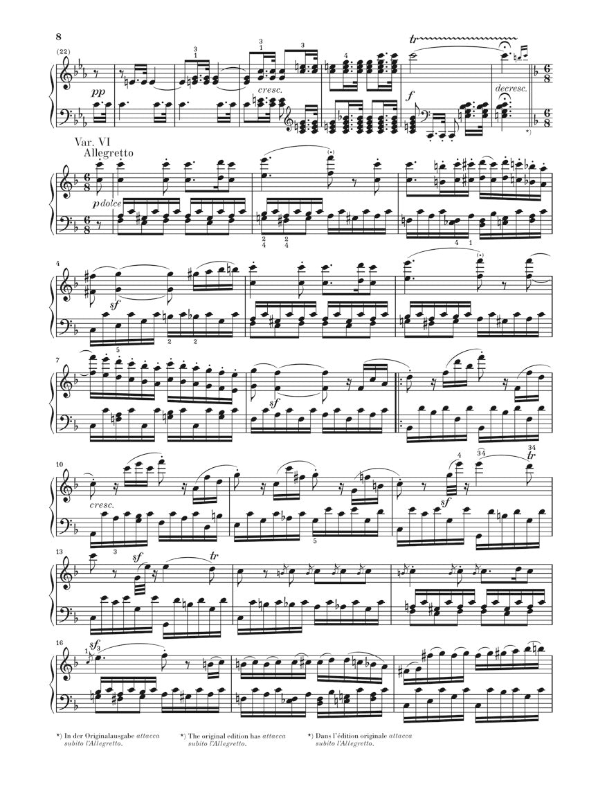 Beethoven: 6 Variations in F Major, Op. 34