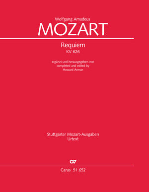 Mozart: Requiem, K. 626 (completed by Arman)