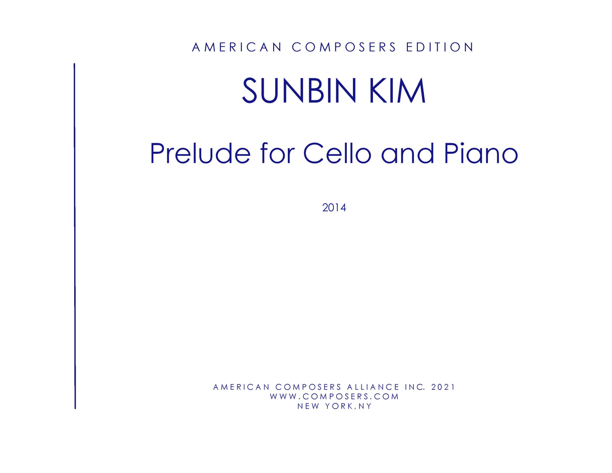 Kim: Prelude for Cello and Piano