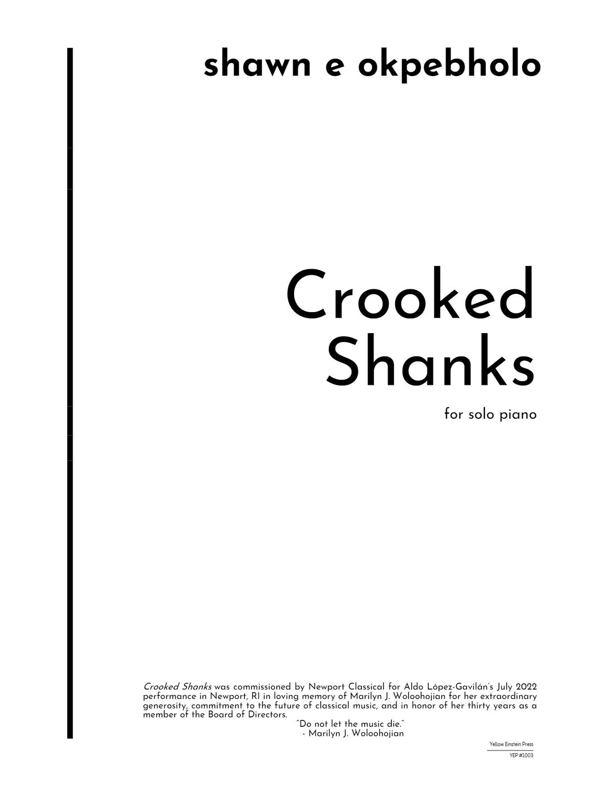 Okpebholo: Crooked Shanks