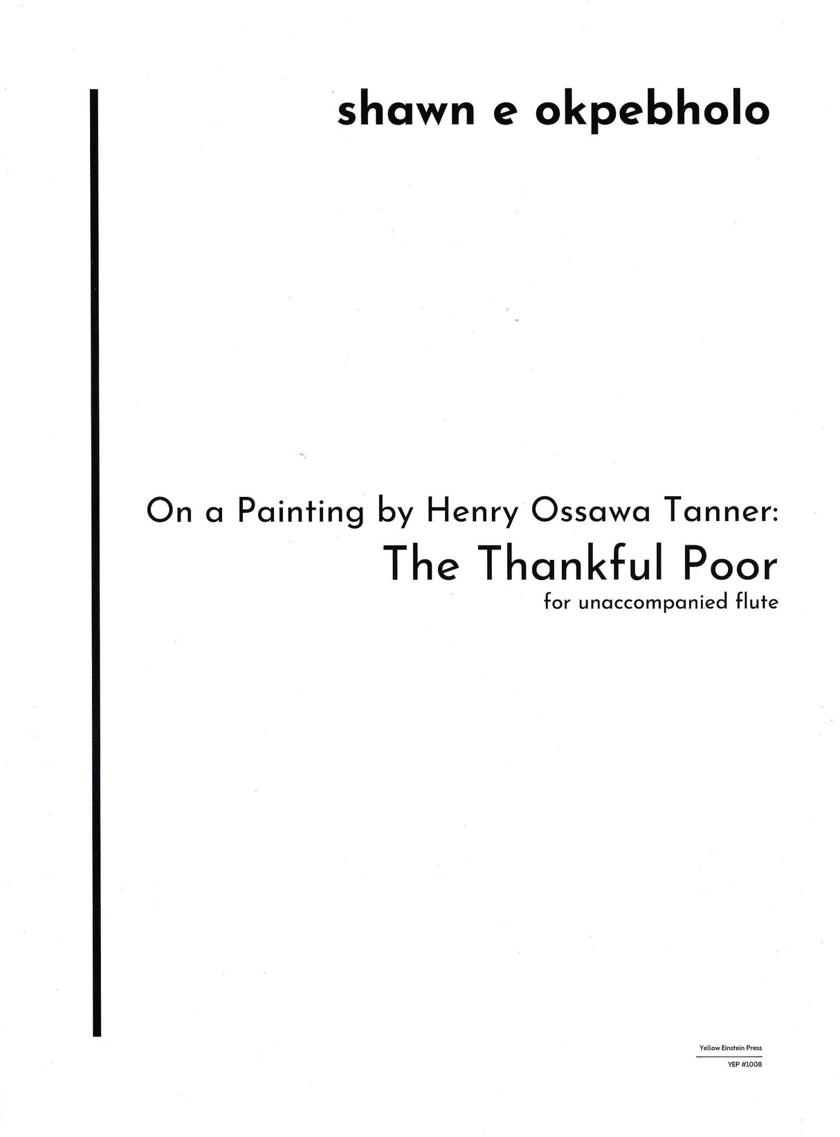 Okpebholo: On A Painting by Henry Ossawa Tanner - The Thankful Poor