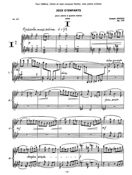 Jongen: Jeux d'Enfants, Op. 120