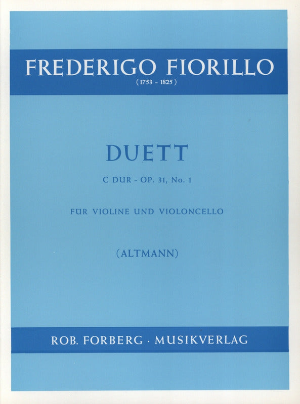 Fiorillo: Duet for Violin and Cello in C Major, Op. 31, No. 1