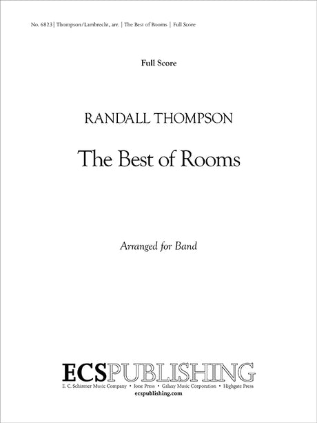 Thompson: The Best of Rooms (arr. for band)