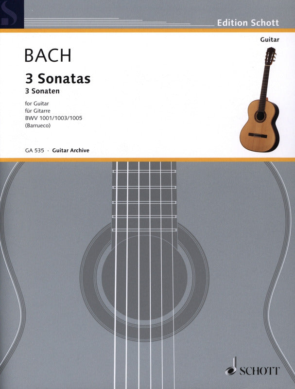 Bach: 3 Sonatas (arr. for guitar)