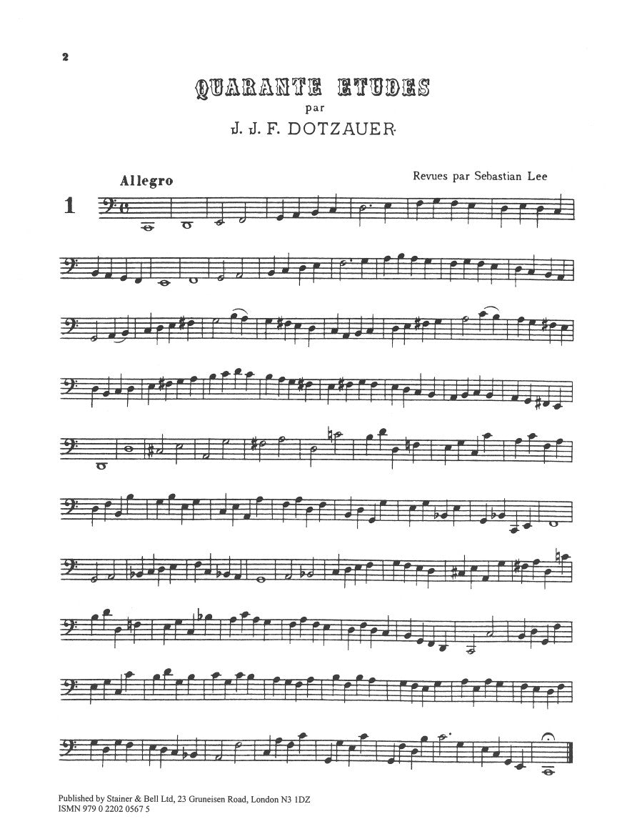 Dotzauer: 40 Studies for Cello