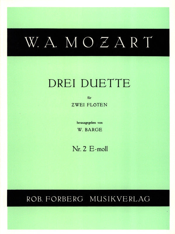 Mozart: 3 Duets for 2 Flutes - No. 2 in E Minor