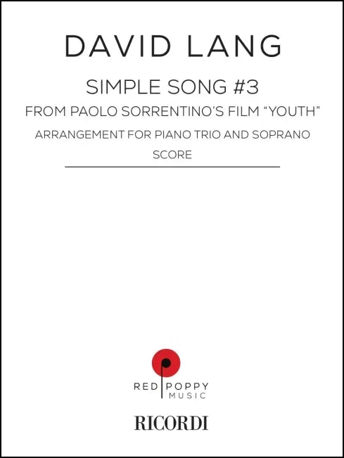 Lang: simple song #3 (Version for piano trio & soprano)