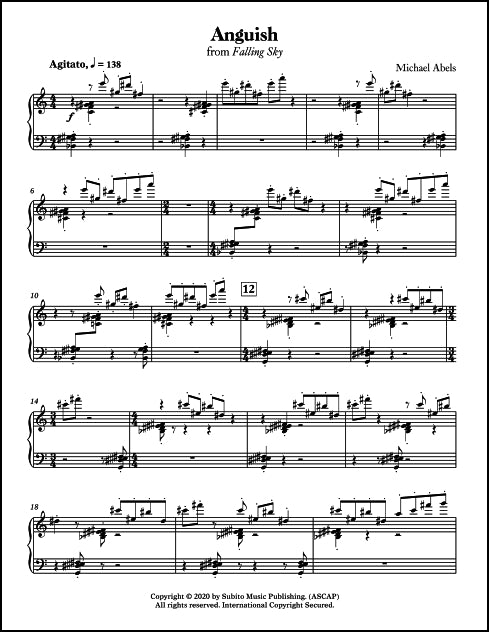 Abels: Anguish from "Falling Sky" (transc. for piano)