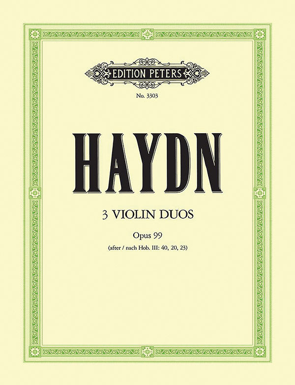 Haydn: 3 Violin Duos, Hob. VI:Anh., Op. 99