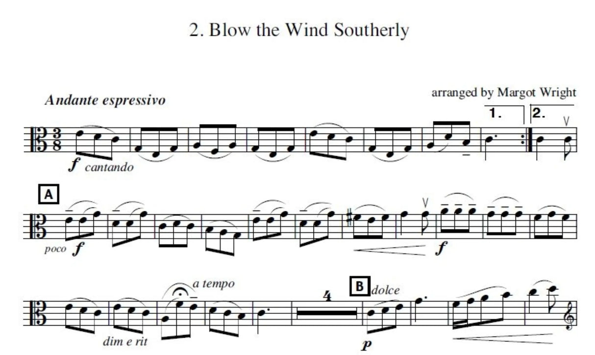 Three Northumbrian Folk Songs (arr. for viola & piano)