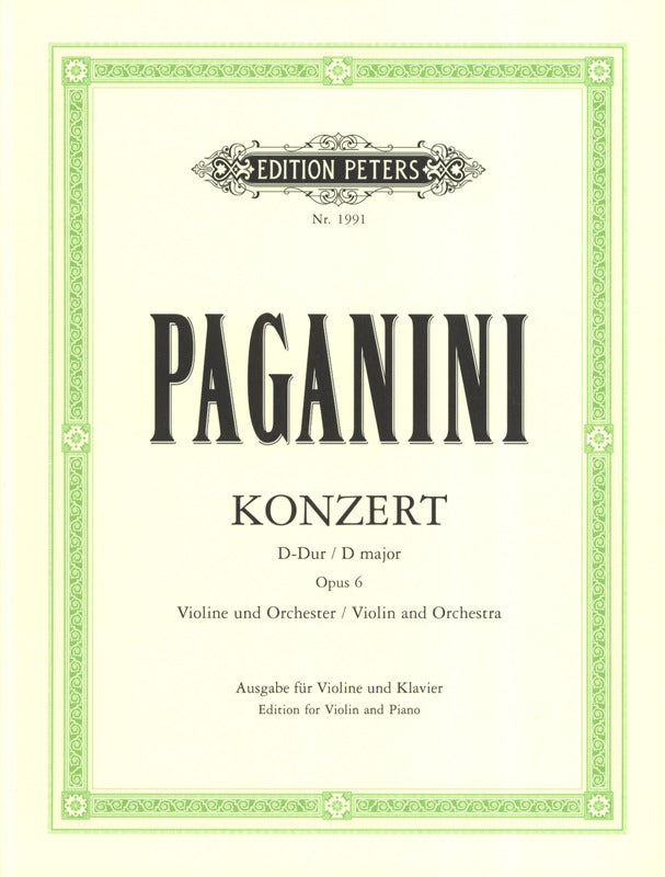 Paganini: Violin Concerto No. 1 in D Major, Op. 6