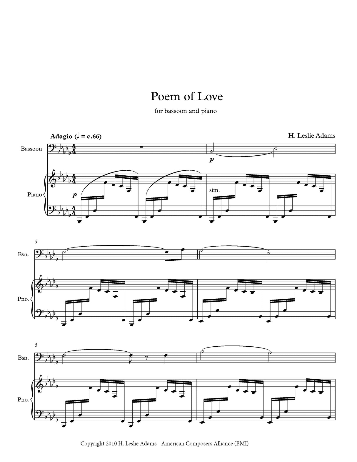 L. Adams: Poem of Love