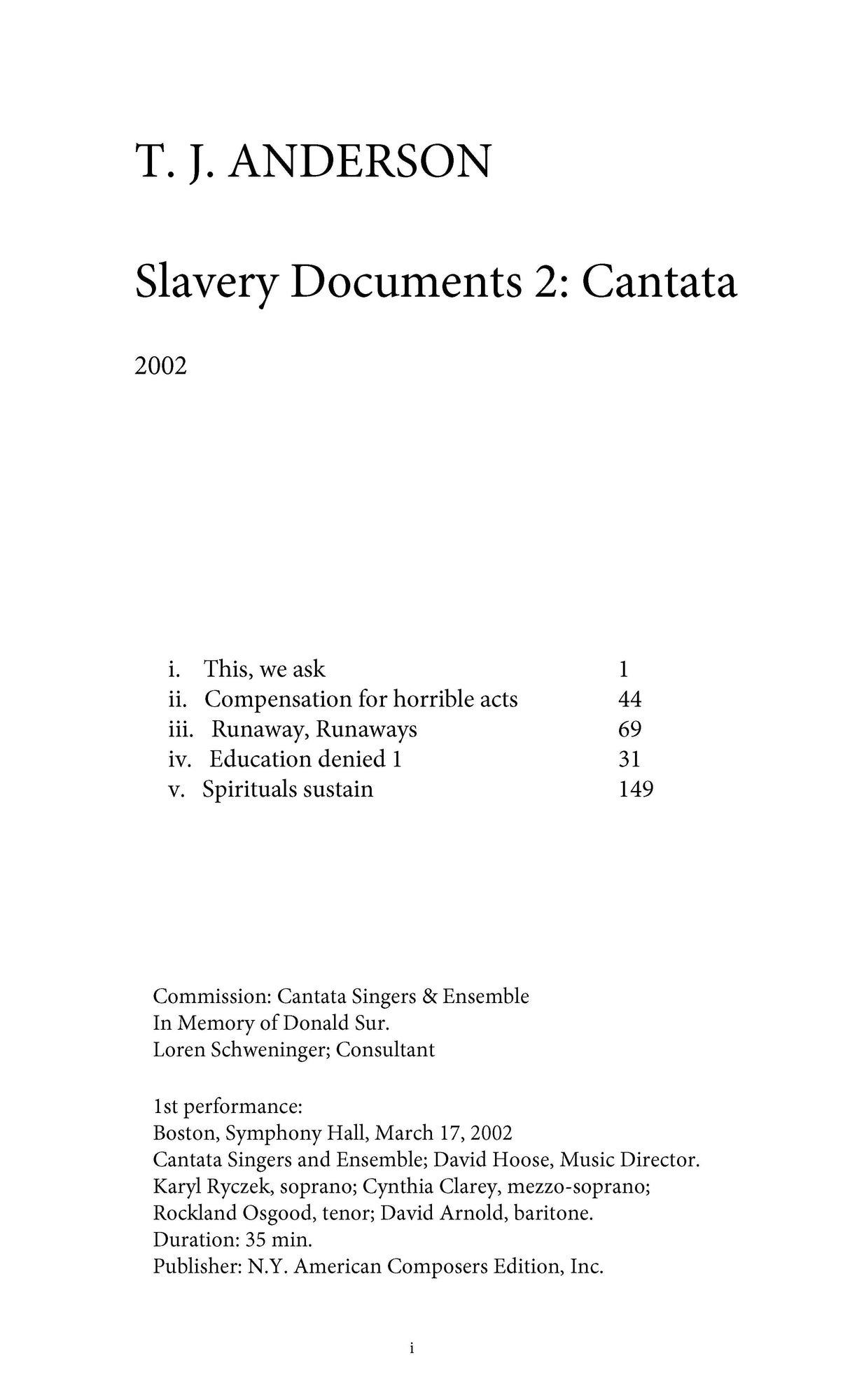 Anderson: Slavery Documents 2