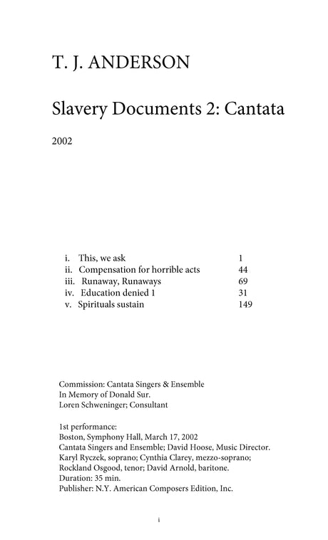 Anderson: Slavery Documents 2