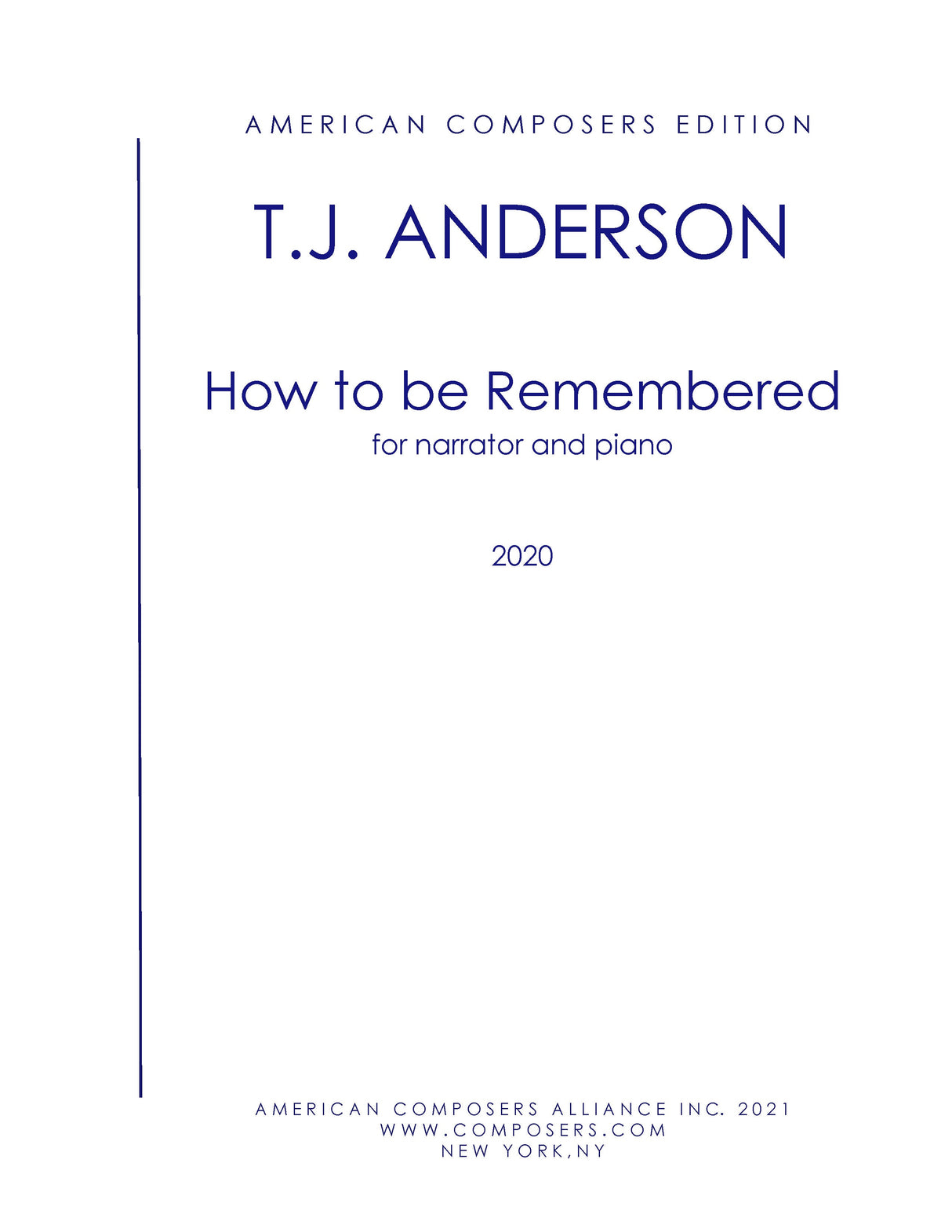 Anderson: How to be Remembered