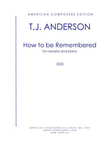 Anderson: How to be Remembered