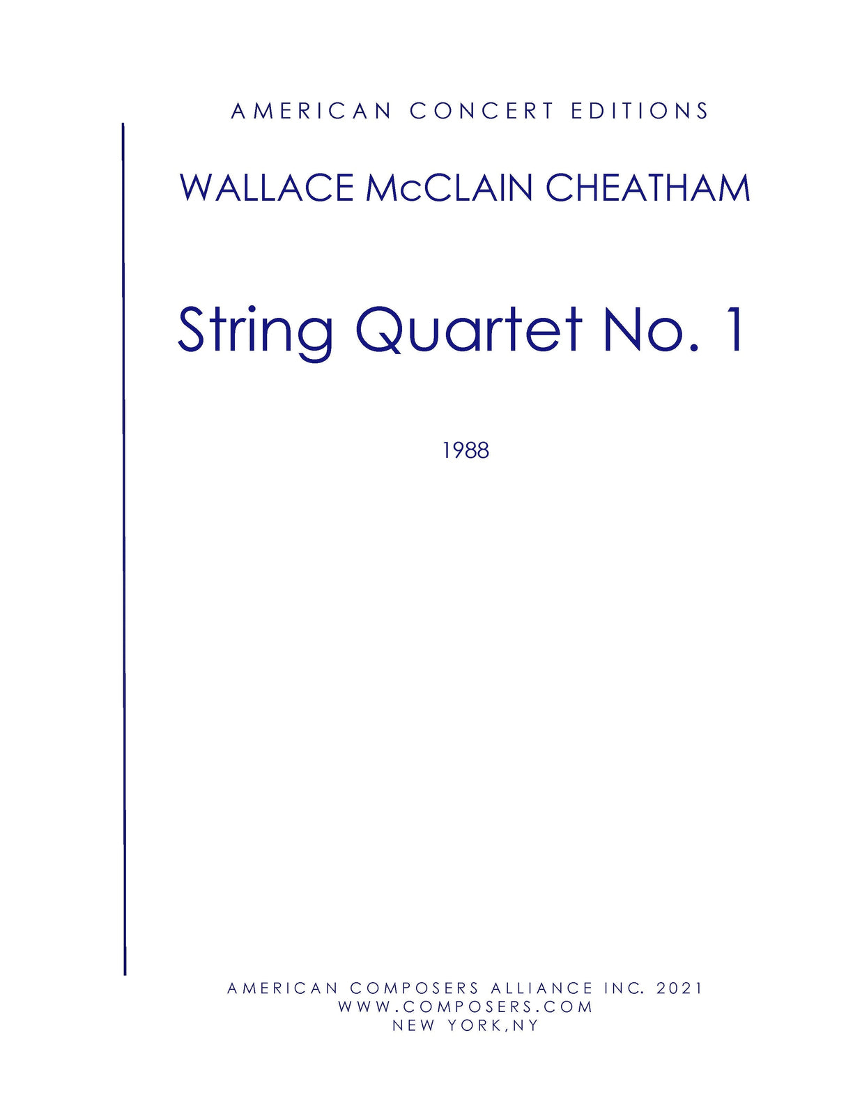 Cheatham: String Quartet No. 1