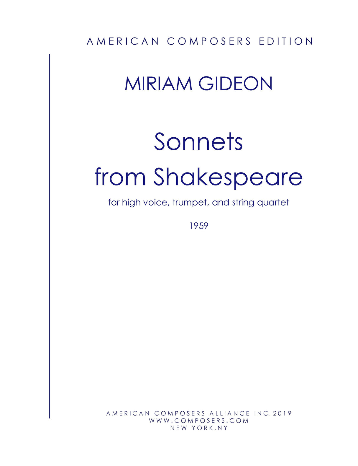 Gideon: Sonnets from Shakespeare