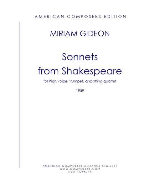 Gideon: Sonnets from Shakespeare