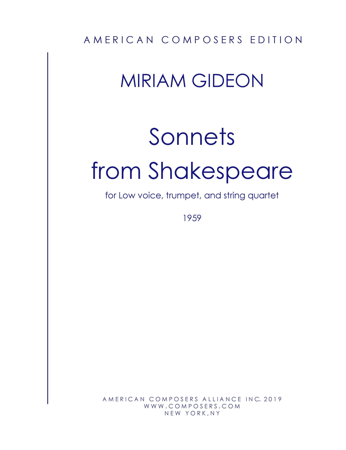 Gideon: Sonnets from Shakespeare